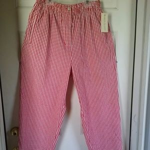 Red Check Ladies Pants never worn NWT