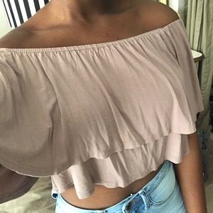 Off the shoulder ruffle top