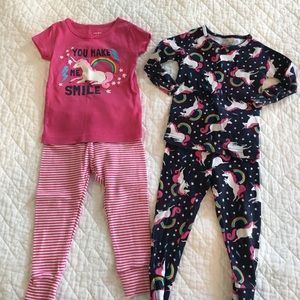 Unicorn pajama sets