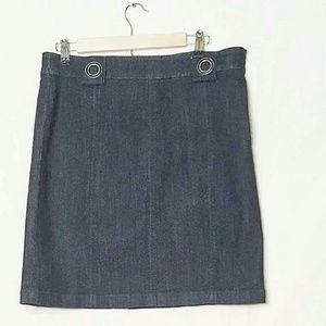 Anne Klein Midi Dark Denim Skirt