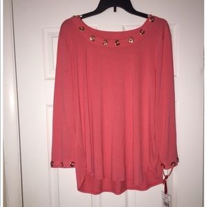 NWT💫 Embellished Light Coral Top