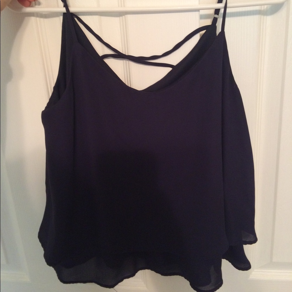 Blue top with straps