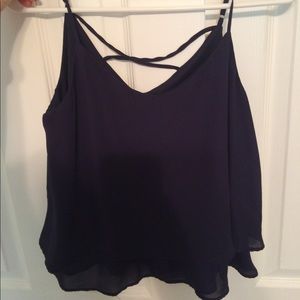 Blue top with straps