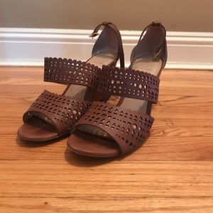 Tory Burch Perforated Gladiator Wedges (EUC)