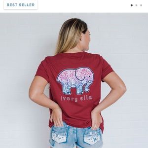 Maroon Ivory Ella tee