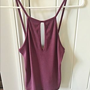 Urban Outfitters: Purple Key-hole tank.