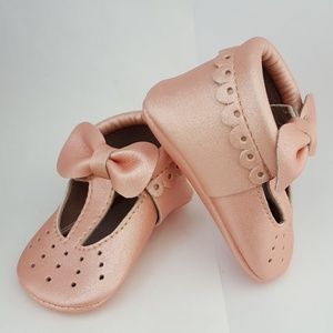 First Steps Pink girl moccasins