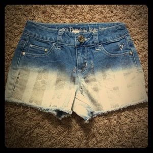 Justice ombré stars/stripes denim shorts