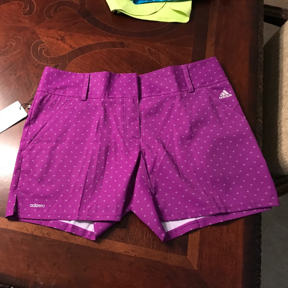 Adidas Purple and Blue Golf Shorts