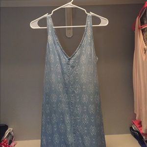 Chambray hi-low dress