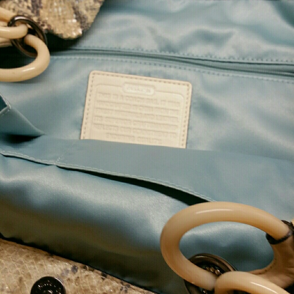 Coach Kristin Embossed Python large bag - Picture 4 of 6