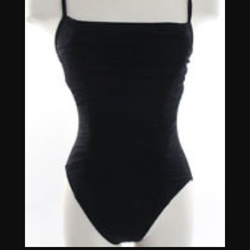 Oscar De La Renta Black One Piece Swimsuit