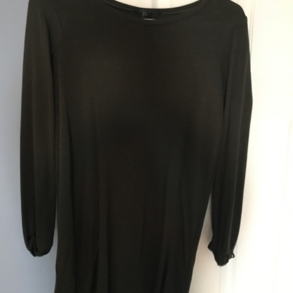 Olive green t shirt dress