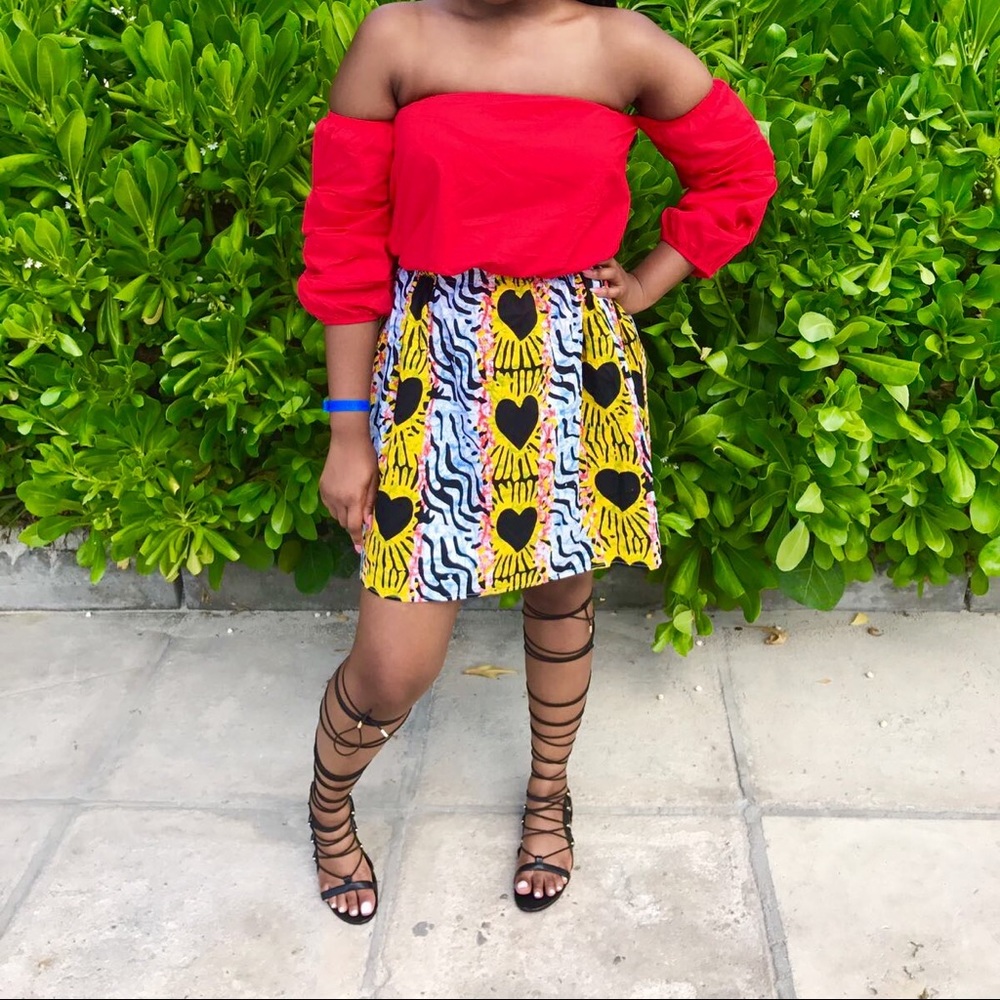 African Print custom skirt