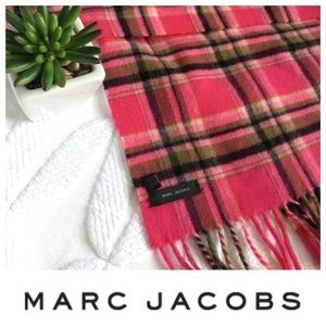 🍋Reduced🍋 Marc Jacobs Pink Plaid Cashmere Scarf