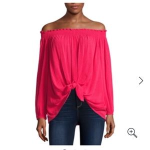 NWT Nicole Miller off the shoulder top sz XL