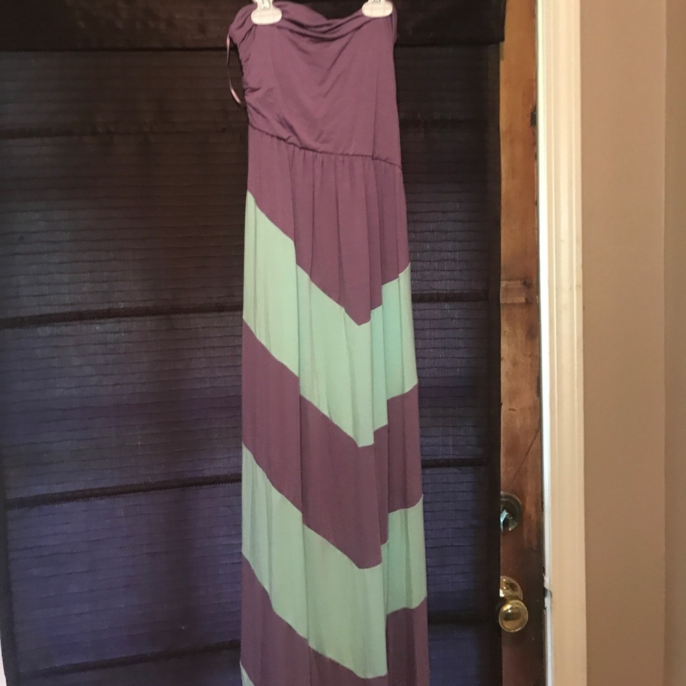 Chevron long maxi dress
