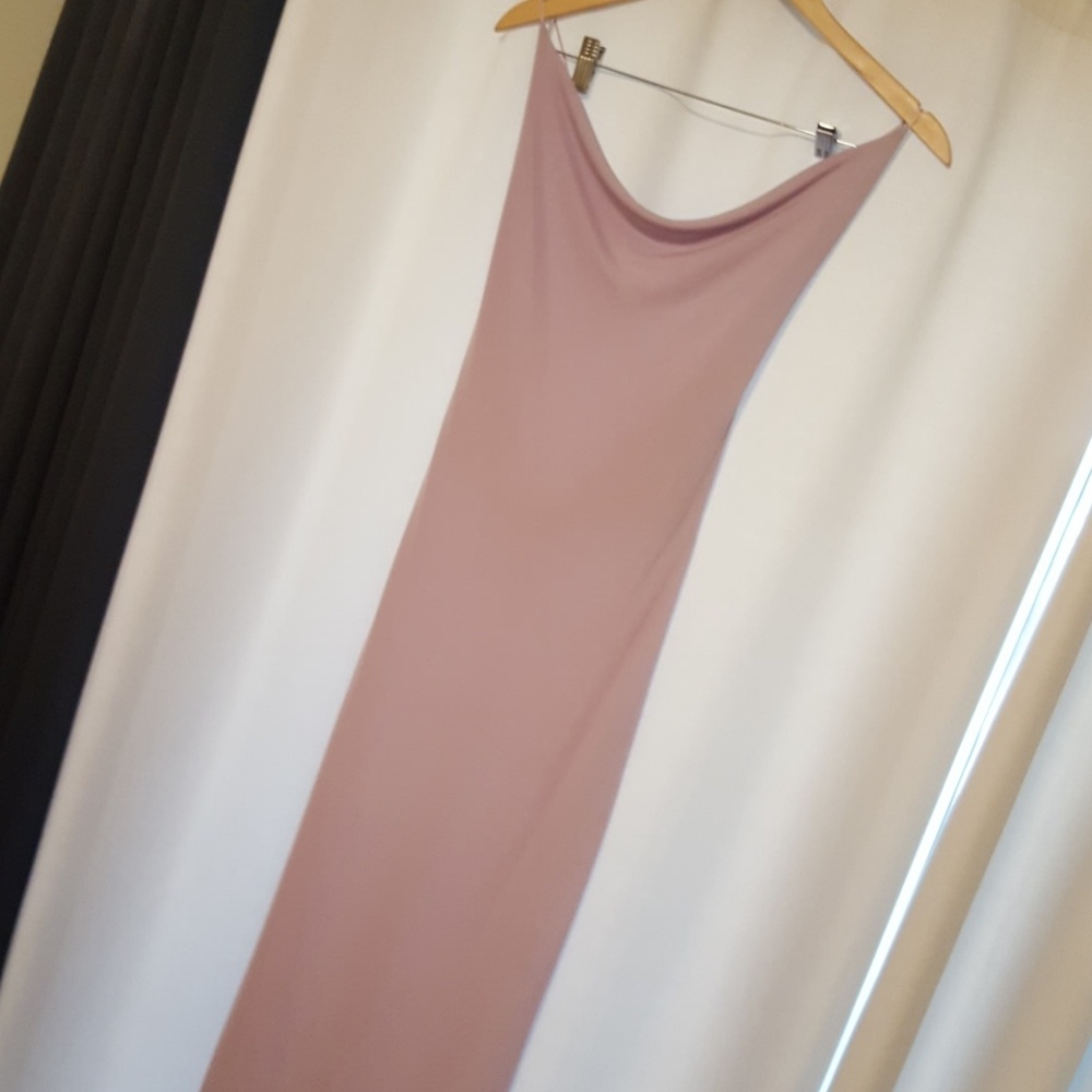 Formal V-neck gown with open back