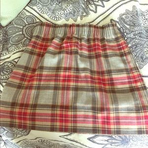 J Crew Plaid Skirt NWT 8