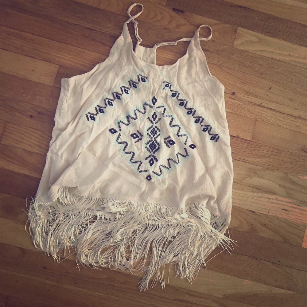 Embroidered tank