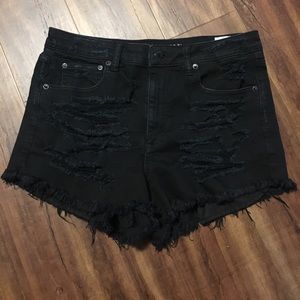 AEO high waisted festival black shorts