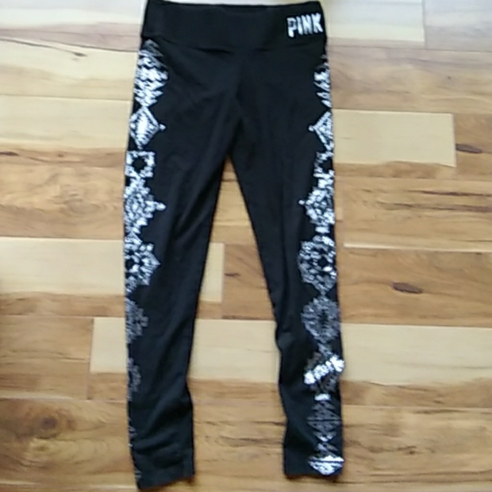 Rare Rhinestone Victoria Secret PINK yoga pants