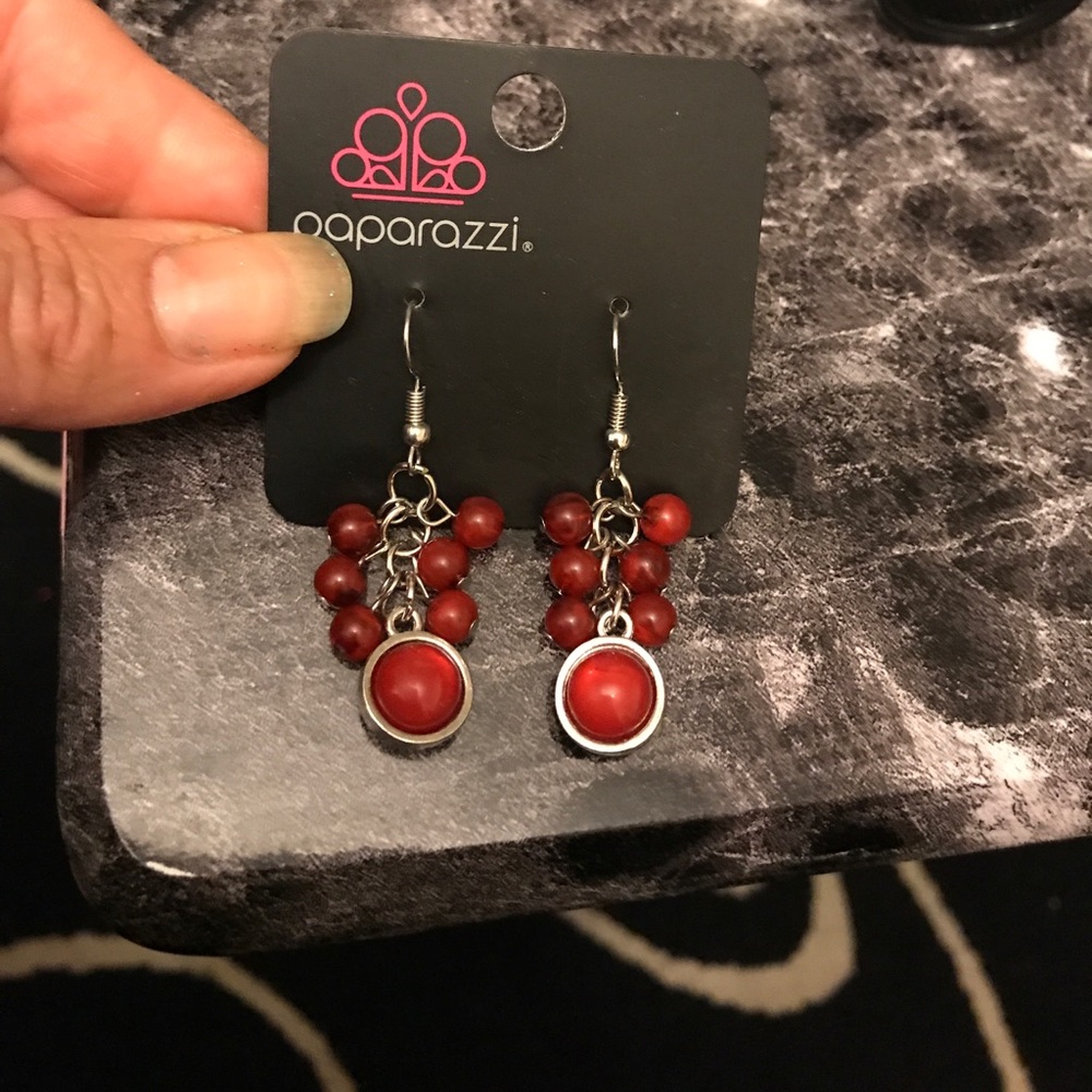 Red earrings