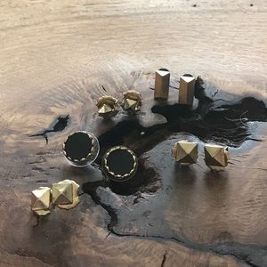 Lot of 5 sets of gold studs