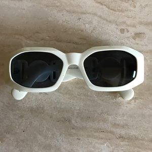 Authentic Versace white sunglasses