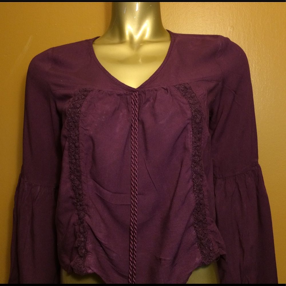 Purple peasant top