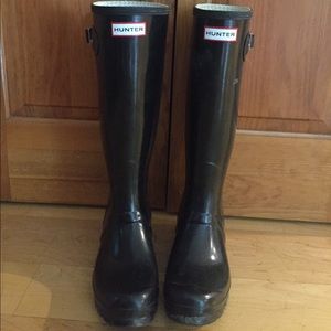 Hunter Black High Gloss Boots