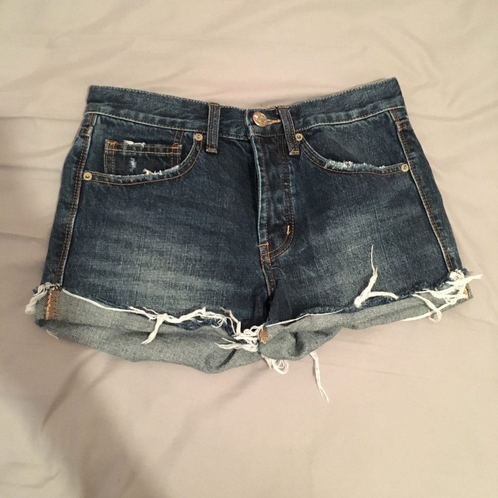 BDG "tomgirl" high waisted denim shorts