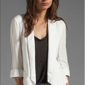 White rayon Ella Moss blazer.