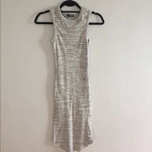 Grey Scoop Neckline Dress By Fashion Nova