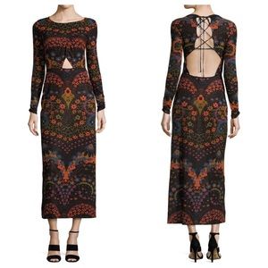 FREE PEOPLE- NWT- Far Out Print Maxi Dress