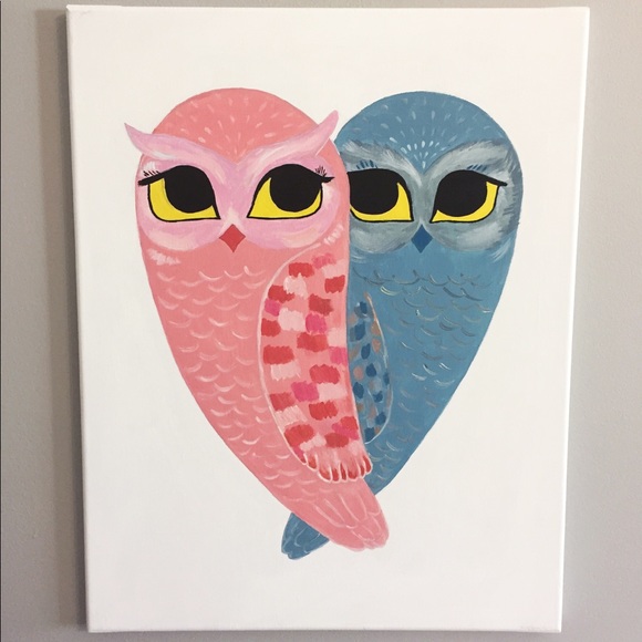 🦉Hand Painting Art Acrilyc on Canvas 🦉 - Picture 1 of 2