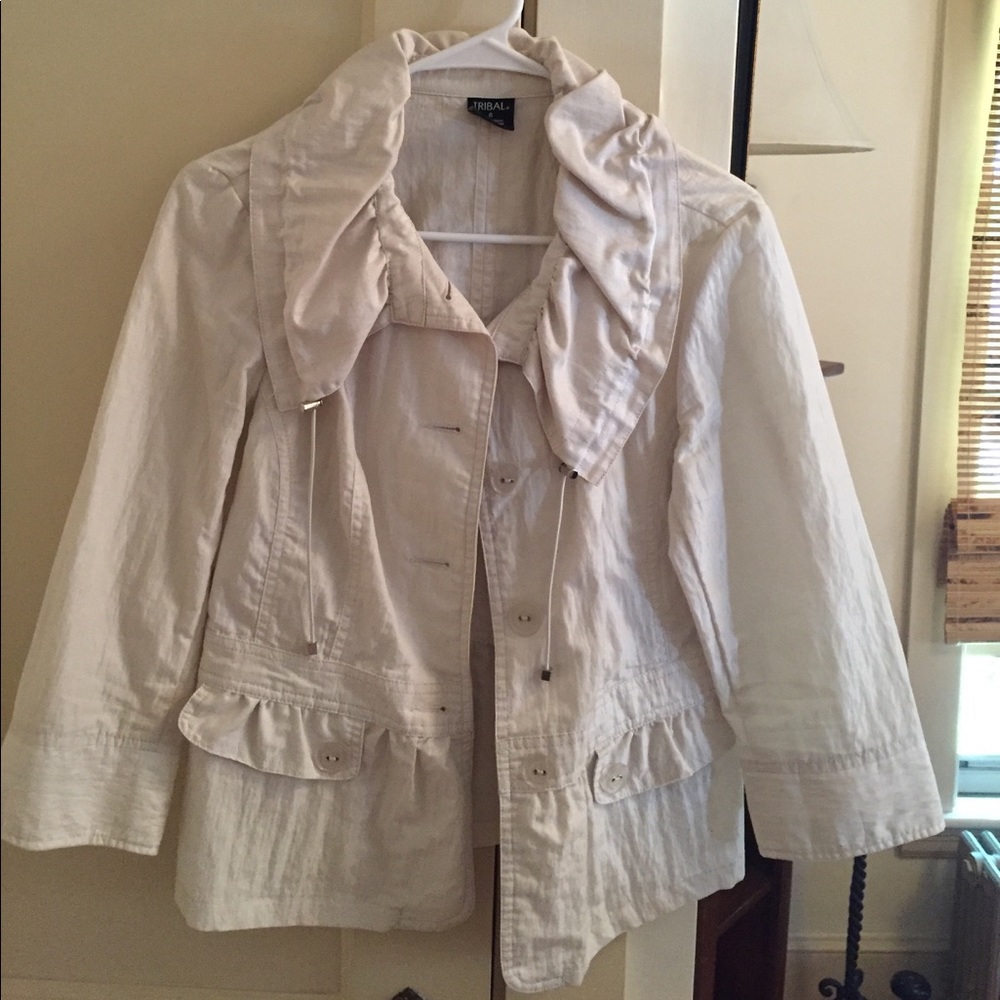 Gray white jacket