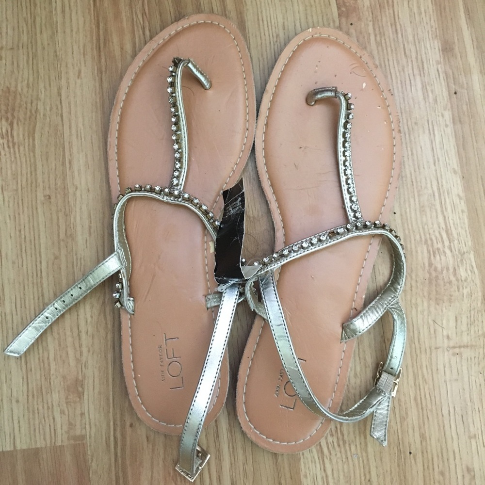 Ann Taylor Sparkly Jewel Ankle Sandals