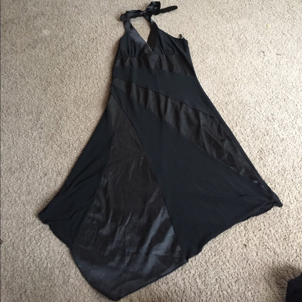 Asymmetrical halter top dress