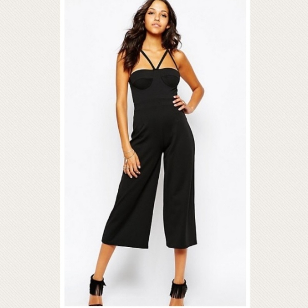 NWT Boohoo (Asos) Culotte Wide Leg Jumpsuit (6)