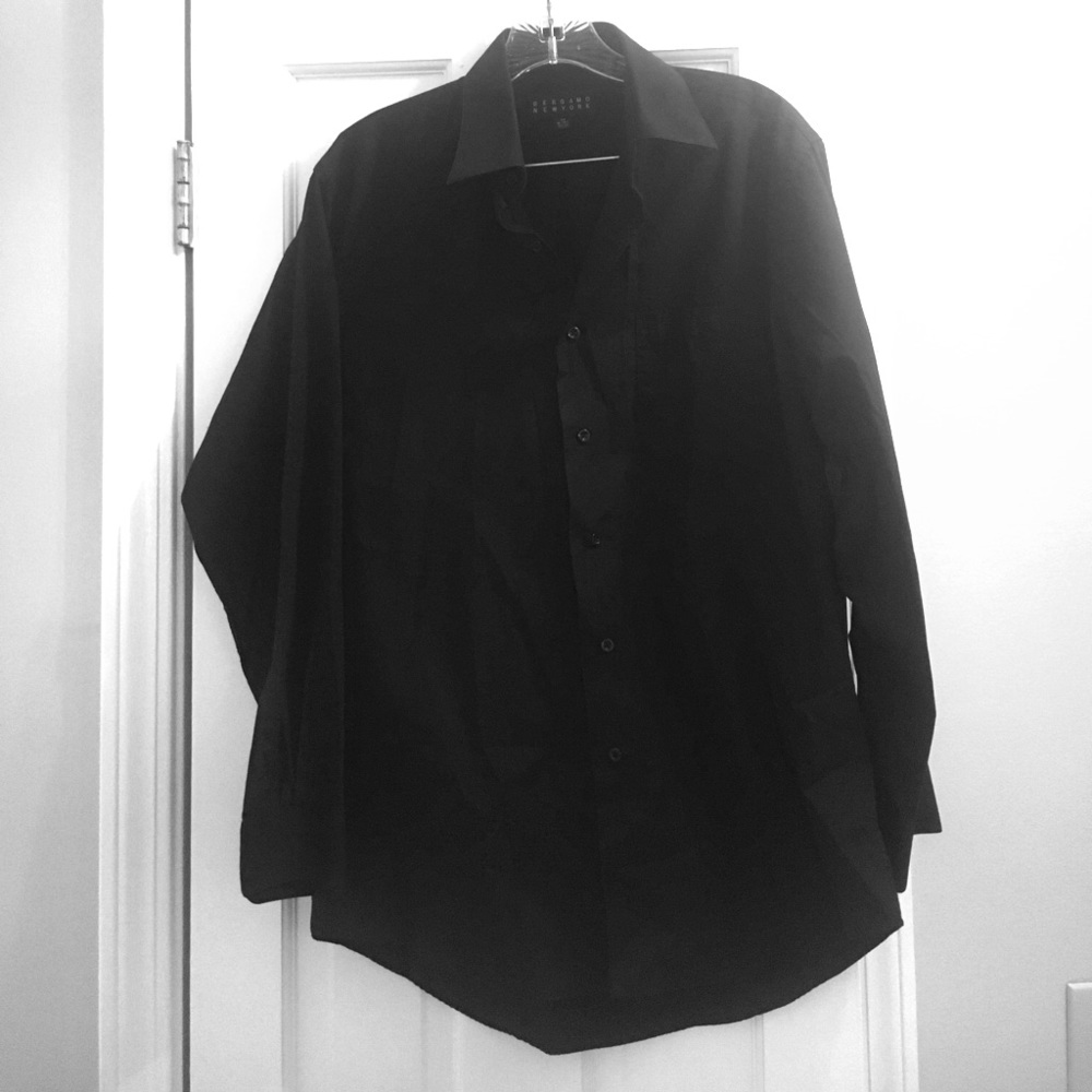 Men's Bergamo New York black dress shirt