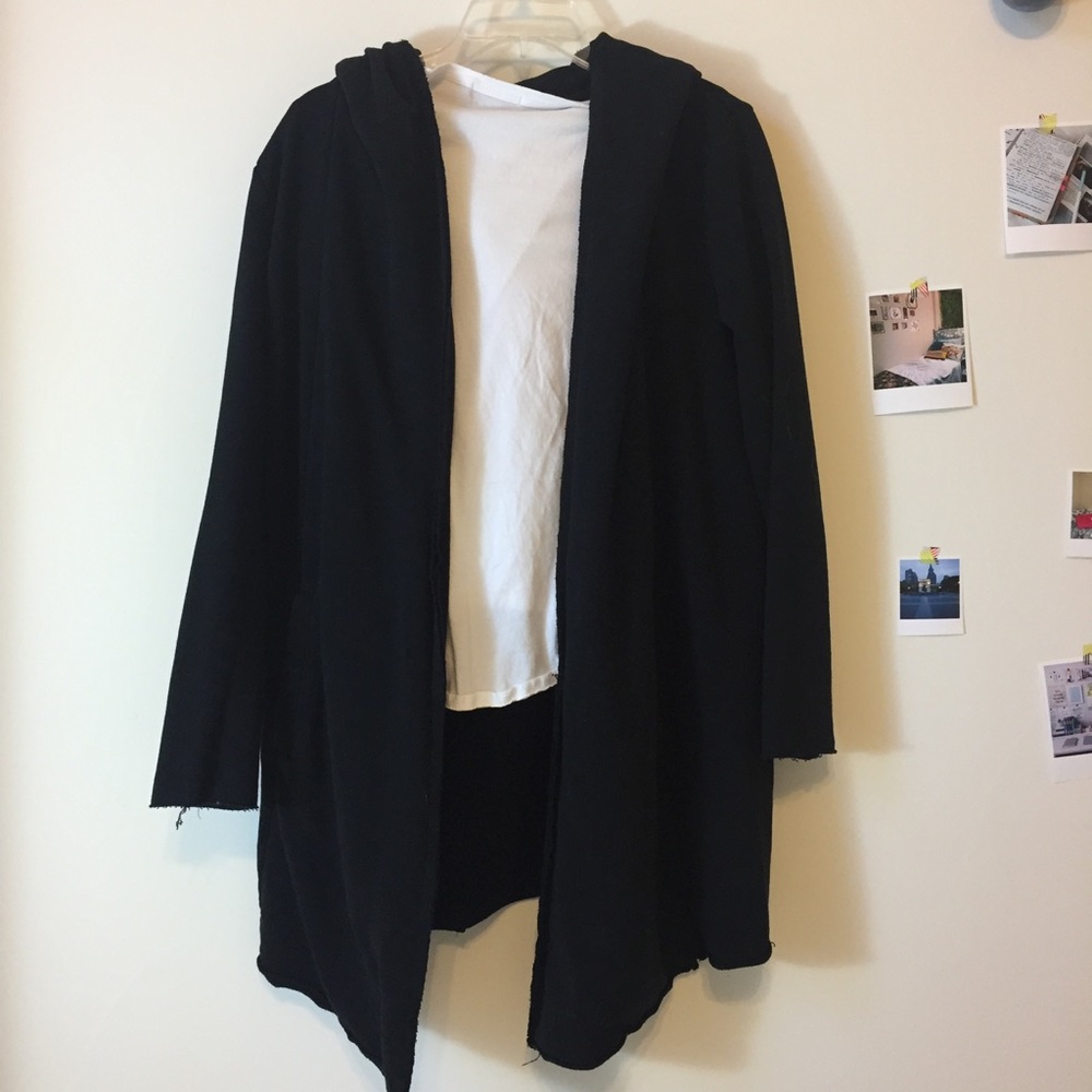 Long Black Sweater Size Large Great Condition