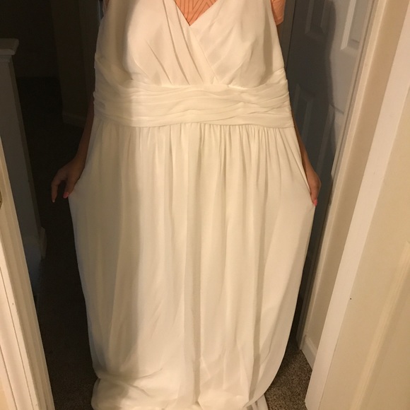 White Plus Size Wedding Dress - Picture 3 of 6