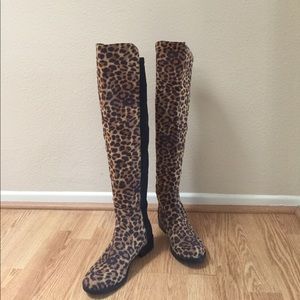 UNISA leapord print over the knee boots