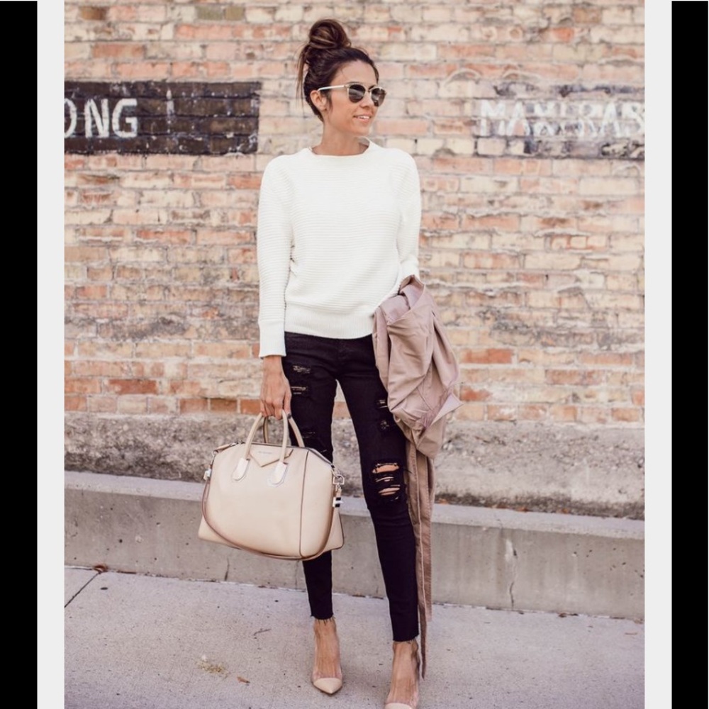 Destroyed Black Crop Jeans
