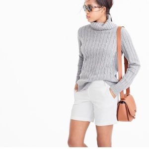 NWT J Crew 7" Inseam Chino Shorts White Size 2