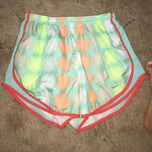 Patterned Nike running shorts