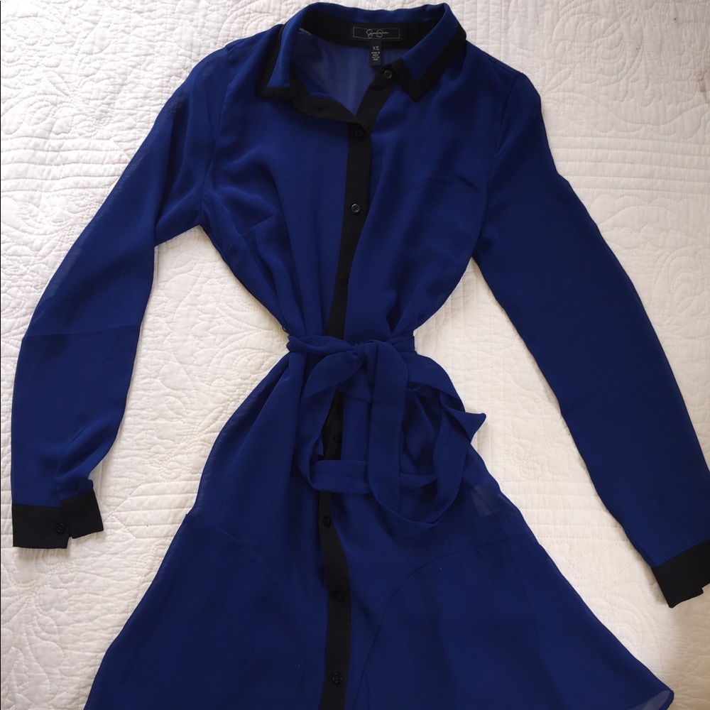 Jessica Simpson sheer collared dress