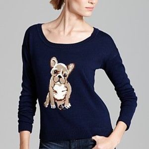 Aqua frenchie knit sweater