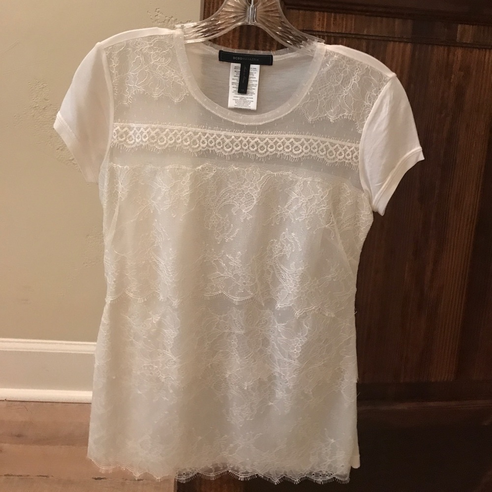 BCBC MaxAzria lace front top